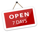 Open 7 days